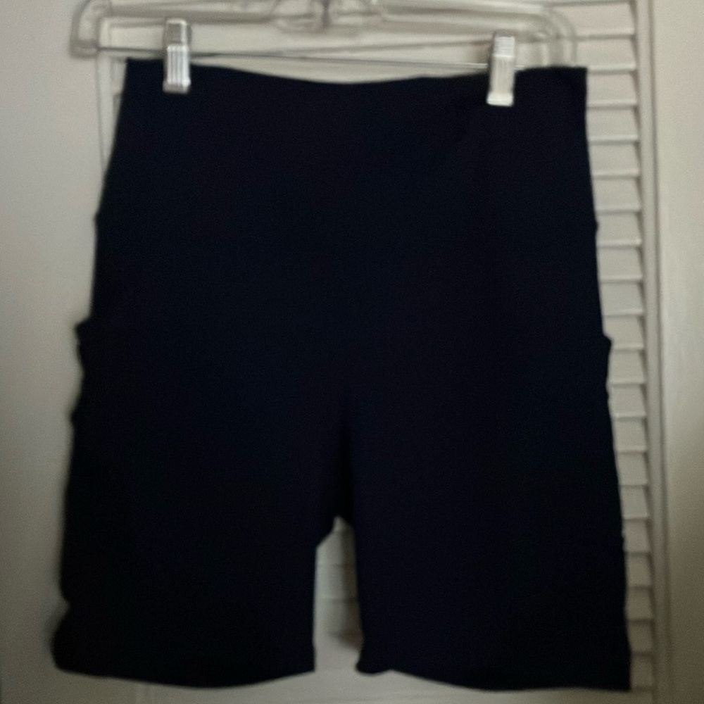 Fabletics Powerhold Navy Bike Shorts for Active Performance
